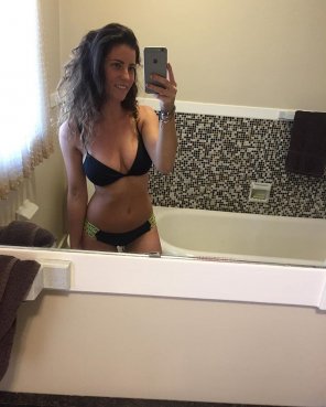 brunette bikini babe
