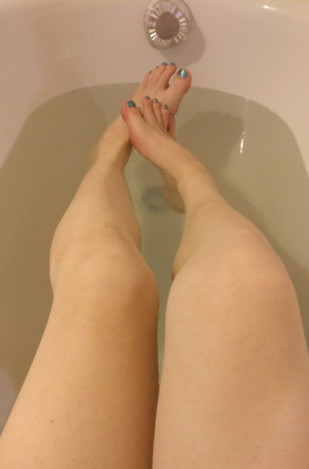 I took a nice bath after a long workout ;)