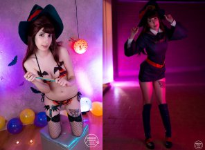 foto amadora Spooky witch Akko is here to have fun in Halloween! My cosplay from LWA, full and ero ^^ [Kerocchi]