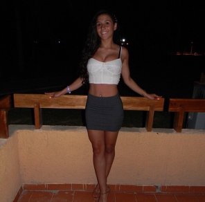 amateur-Foto Tanned tight dress