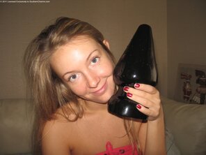 amateur pic Cute Angel (Anna) - Set № 246 - Lady Anna and big toy