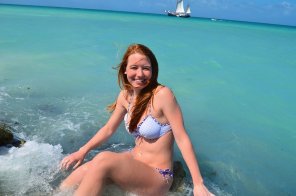 photo amateur Redhead in paradise.