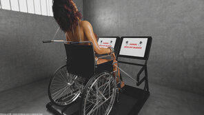 photo amateur Wheelchair - Fuck machine combo