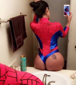 amateur-Foto Not the real Spiderwoman, but I'll take it