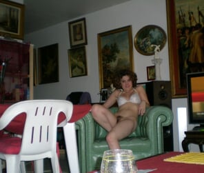 zdjęcie amatorskie amateur milf brunette lingerie