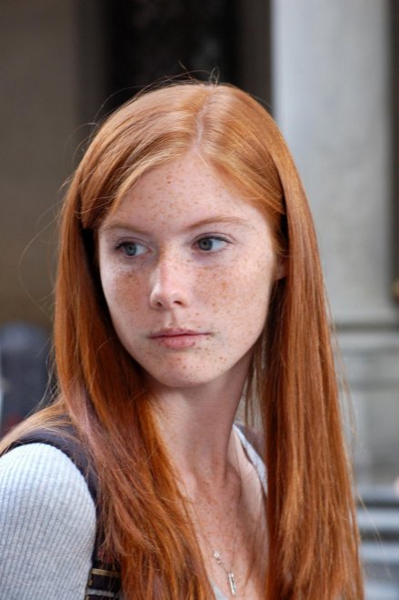 True redhead with freckles