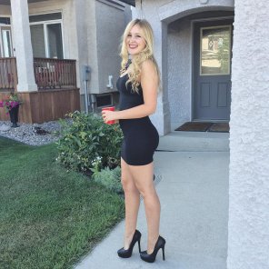 amateurfoto Clothing Dress Shoulder Blond Little black dress 