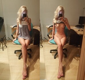 amateur photo Mirror selfie before the bed ;) [oc]