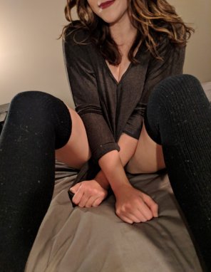 foto amadora [Self] my cozy thigh highs