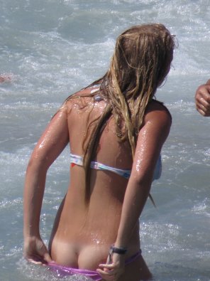 photo amateur Bikini slip.