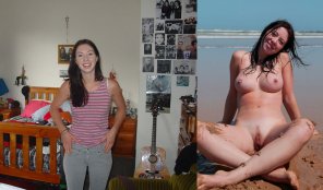 amateur photo Left pic: early 2000s. Right pic: timeless