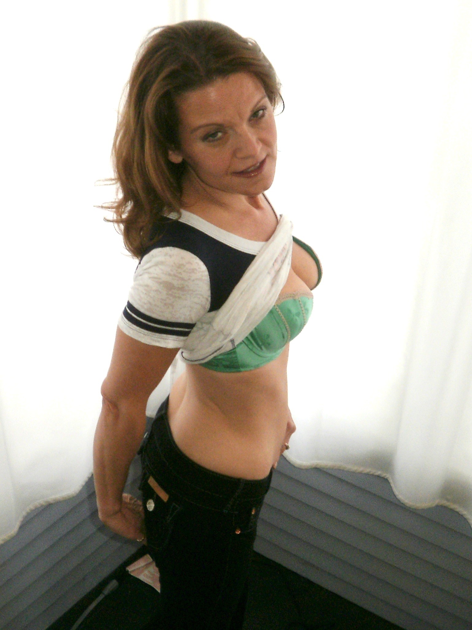 amateur photo North_Texas_Milf_Jennifer_Exposed_Full_Album_Wife_Jennifer_showing_her_thong_Green_1c_