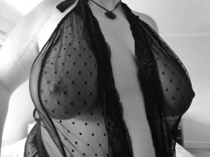 foto amatoriale Boobs and Lingerie in Black and White [f]