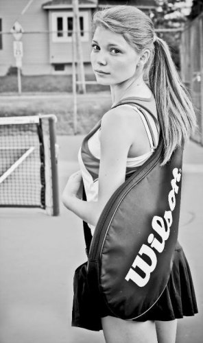 foto amateur Cute tennis girl