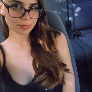 amateur-Foto Selfie from the driver's seat