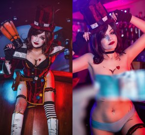 photo amateur [Self] Borderlands - Mad Moxxi after hours in her bar~ Which do you prefer? by Ri Care