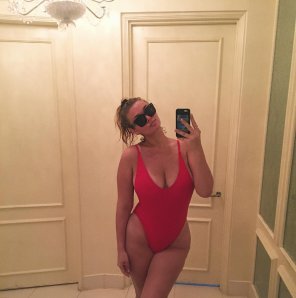 amateur pic Red Swimsuit
