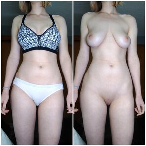 amateur-Foto With and without underwear
