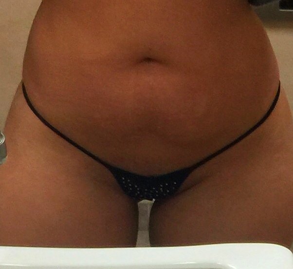 [F] Naughty!! Naughty!!! My thong of the day, my gap from work in a black micro thong, enjoy