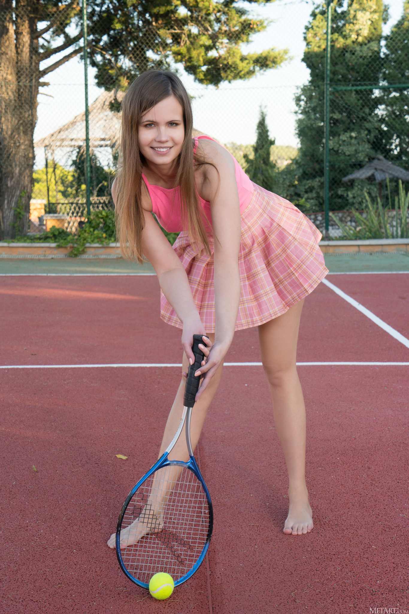 Tennis Teen Jennifer naked on the court - 0954 Porn picture