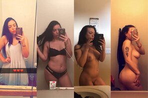 amateur photo On/Off Collage Big Booty Teen Babe