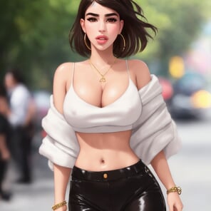 foto amateur 00057-4209111186-dua lipa, blend, cleavage, sexy, nipple outline, solo, detailed face, symmetric, realistic eyes, looking aside, standing, skin p