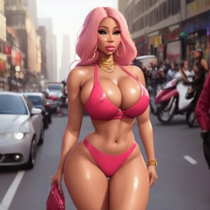 photo amateur 00062-26788534-nicki minaj, blend, cleavage, sexy, nipple outline, solo, detailed face, symmetric, realistic eyes, looking aside, standing, ski