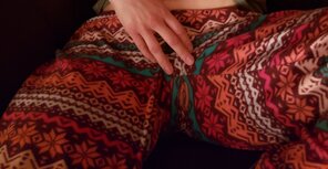 This hole in my pjs hide my pussy well.