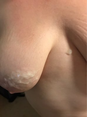 amateur pic On my wifeâ€™s tits