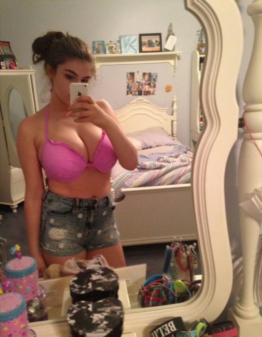 Clothing Mirror Brassiere Selfie Pink