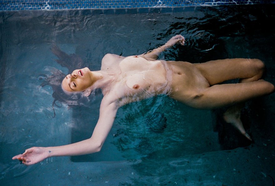 Nude swimmer
