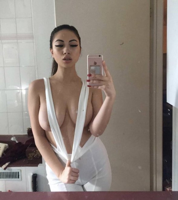 Busty Asian nude