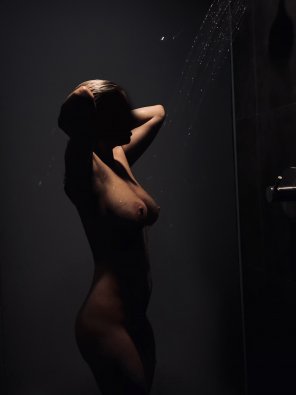 My crazy hot wife in a cool hotel shower F35