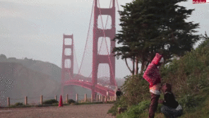 A couple of tourists suck and fuck near the Golden Gate Bridge