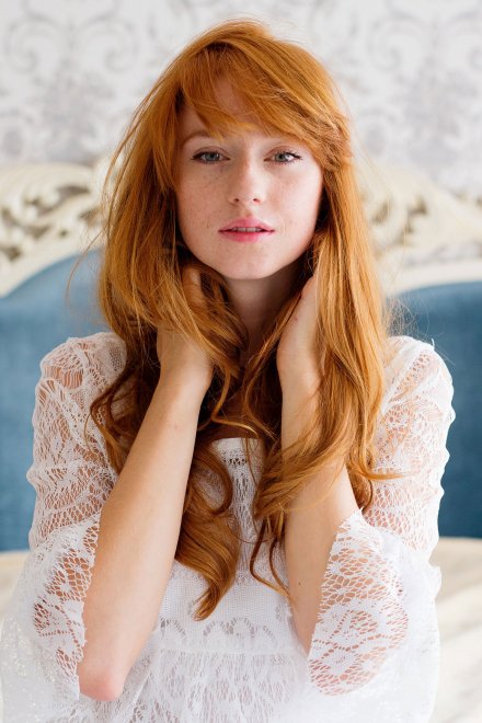Redhead in lace