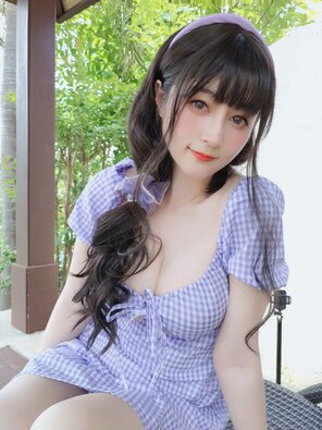 foto amateur Baiyin811 (白银81) - Purple Dress (37)