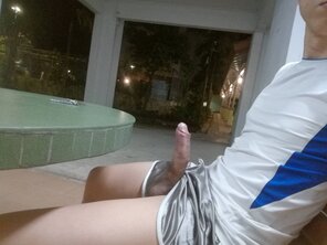 foto amadora These shorts don't hide anything when I a[m] aroused in public