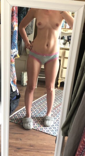 foto amateur Felt kinda cute in my [f]uzzy slippers this morning.