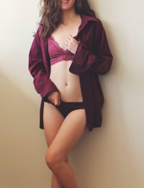 amateur photo Regular girl partially undressed