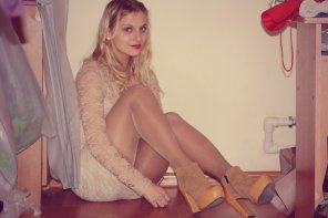 foto amatoriale Pink Leg Beauty Blond 