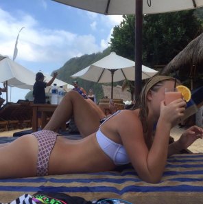 photo amateur Bikini Sun tanning Vacation Beach Undergarment 