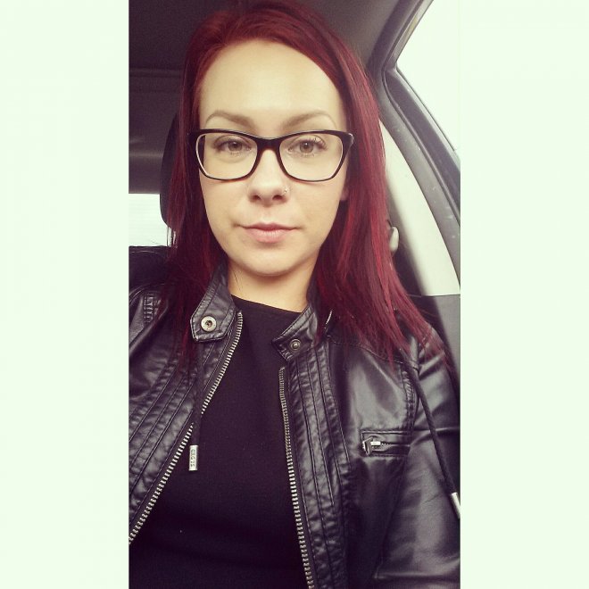 Leather and red four eyes