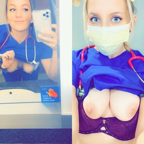 amateur photo Iâ€™ve received more compliments on my eyes wearing a mask. Which is better...eyes or tits? ðŸ˜œ [f] [oc]
