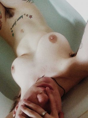 amateur photo In bath tub