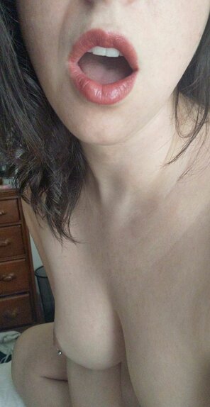 amateur photo I have a strong desire to test how well this lipstick stays on [f]