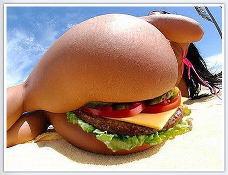 Butt burger Porn photo