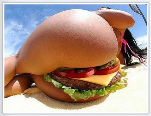 foto amadora Butt burger