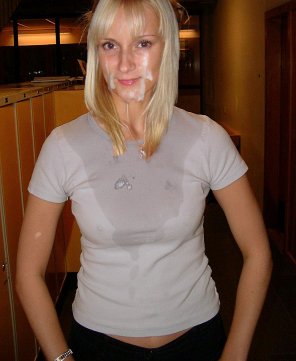 amateur pic Russian Blonde with Big Facial