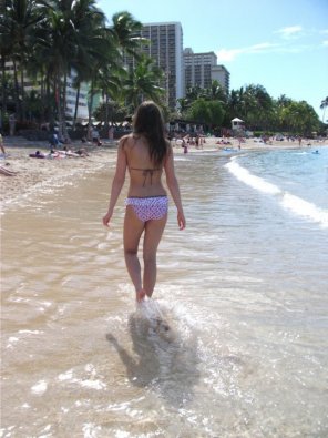 amateur pic Wading in the water