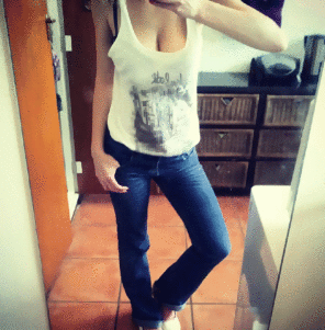 Jeans and tank top
